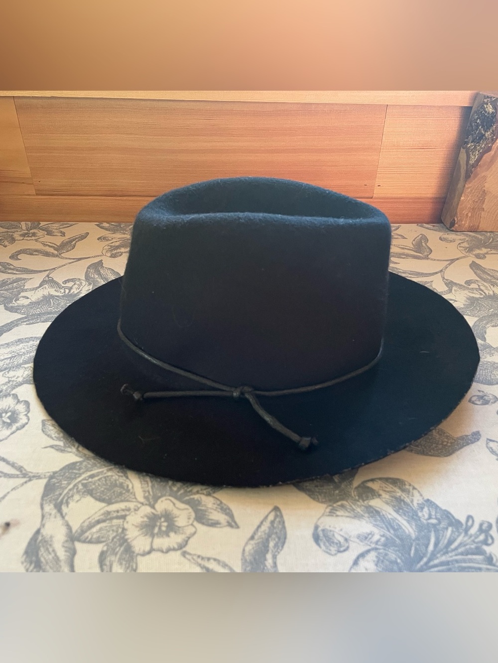 Target Men's Black Wool Felt Rancher Hat with Cord Hat Band